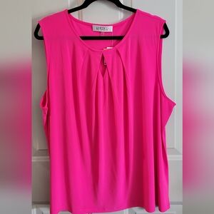 Vibrant Pink Kasper Sleeveless Blouse